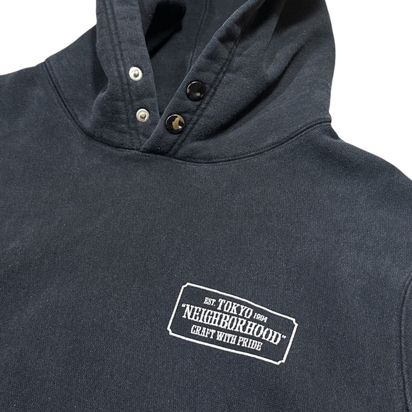 Neighborhood Reverse Weave Mess With The Best Die Like The Rest Hoodie Mens L - Picture 3 of 13